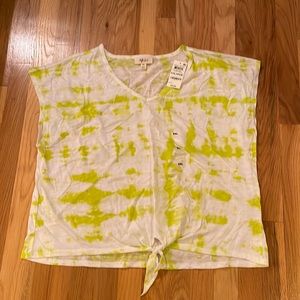 🆕 Women’s Style & Co Front Tie Knit T-Shirt XXLARGE